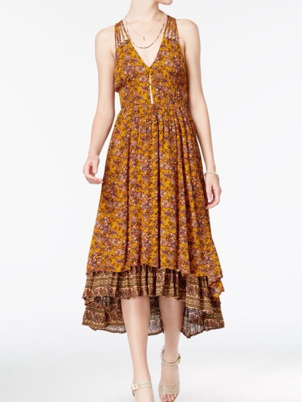 American Rag Juniors Strappy Back High-Low Dress